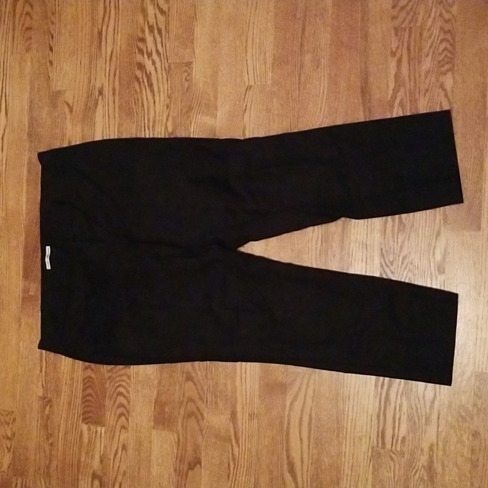 (10) Dalia Collection Cropped Cotton Blend Pants Classic Slim Straight